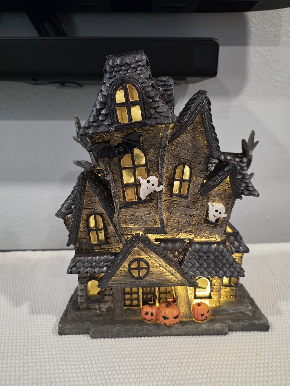 Halloween Victorian Haunted House Ghost Pumpkin LED light Up